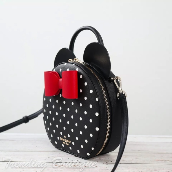 Disney x Kate Spade Minnie Mouse Crossbody Bag in Black Multi - Picture 4 of 10